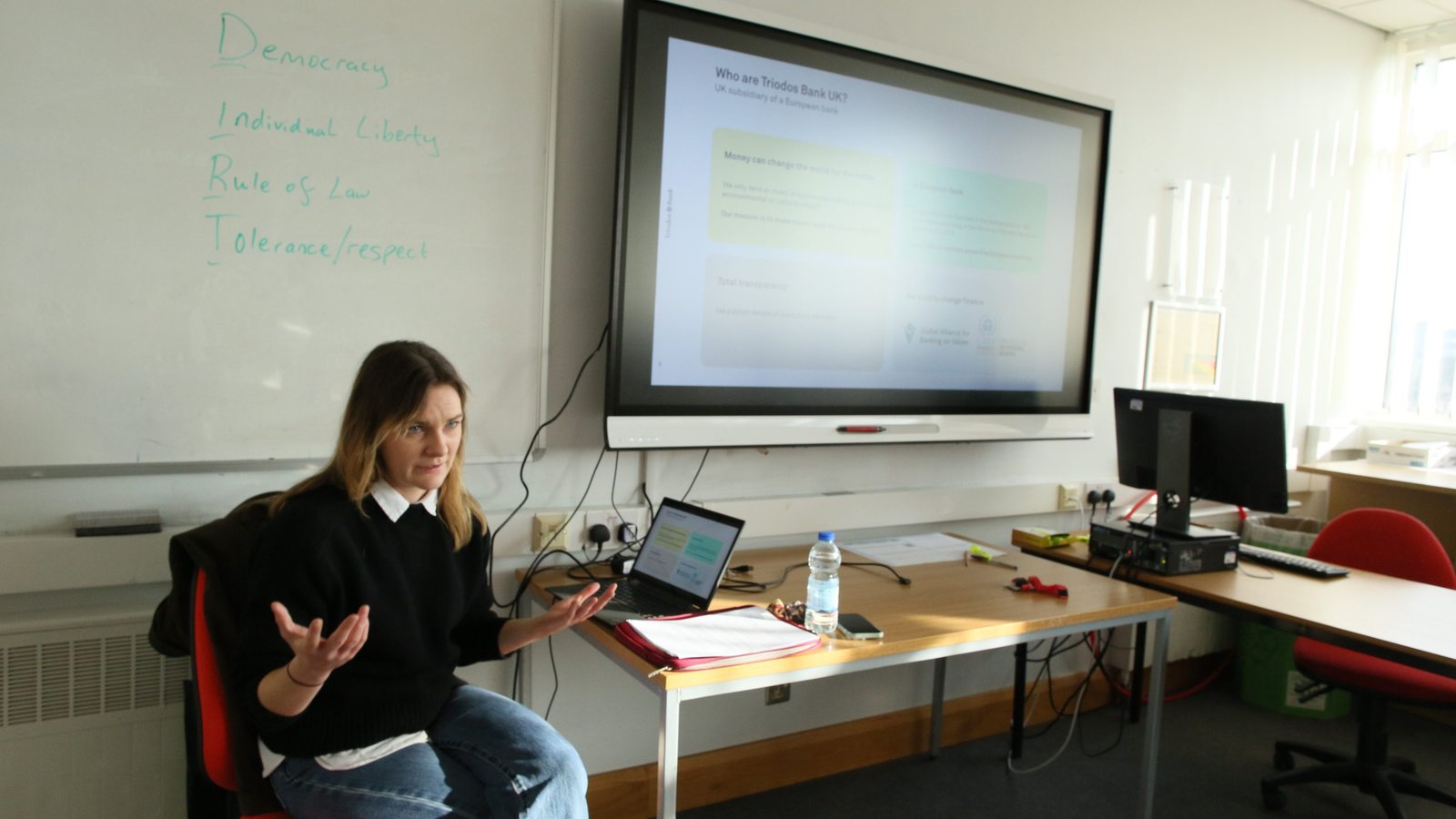 Carmel delivering the lecture