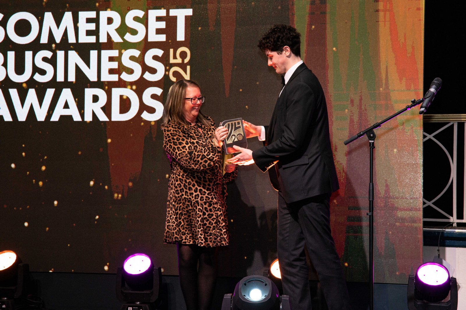 Jack receiving his award