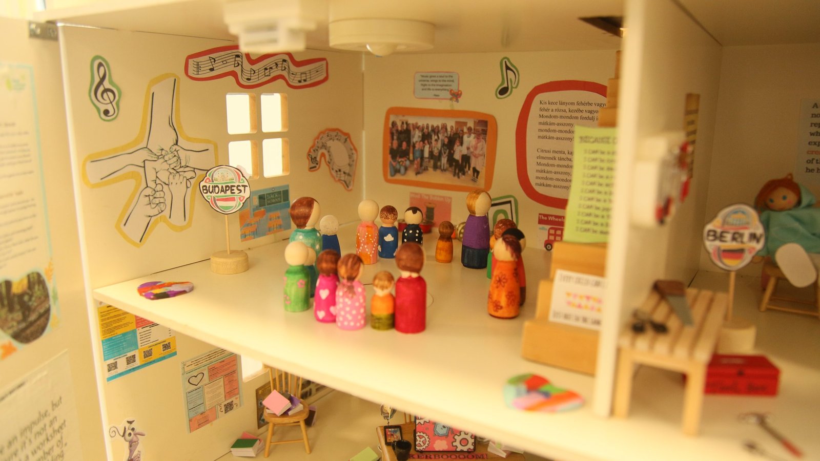 The interior of the dolls house