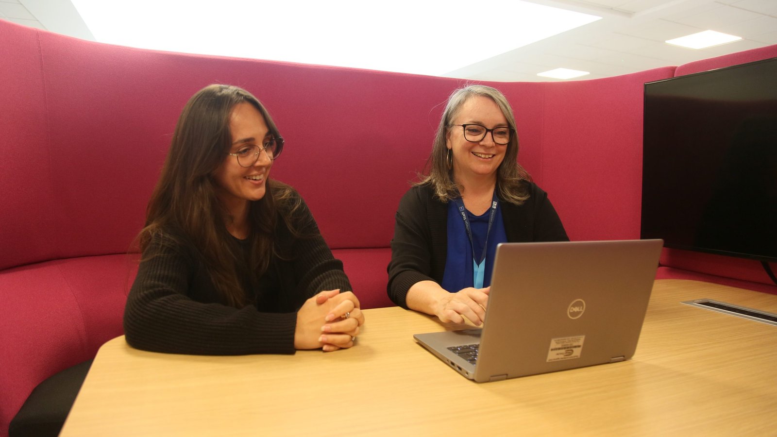 Zoe delivering career guidance