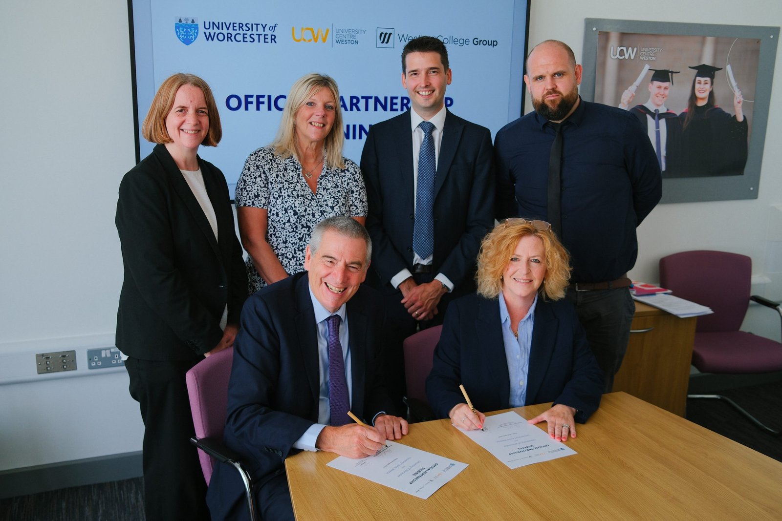 Featured image for “University Centre Weston and University of Worcester Celebrate Official Partnership Signing”