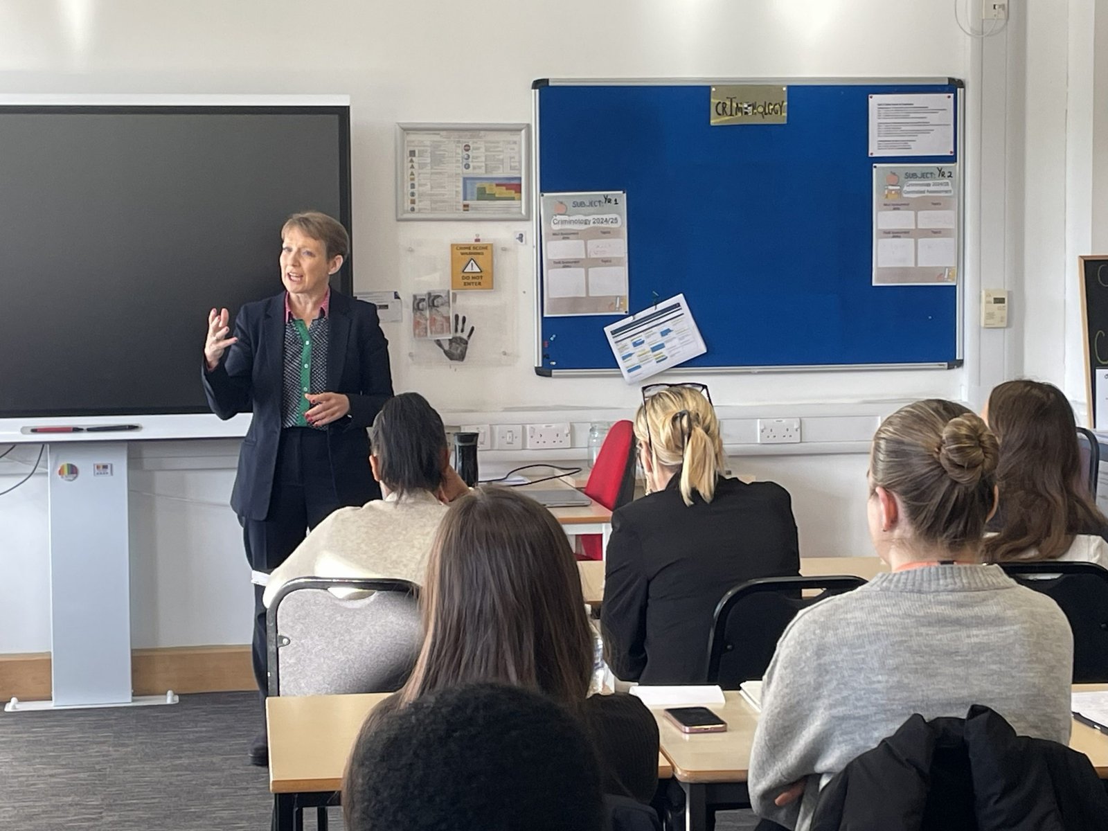 Clare delivering the guest lecture.