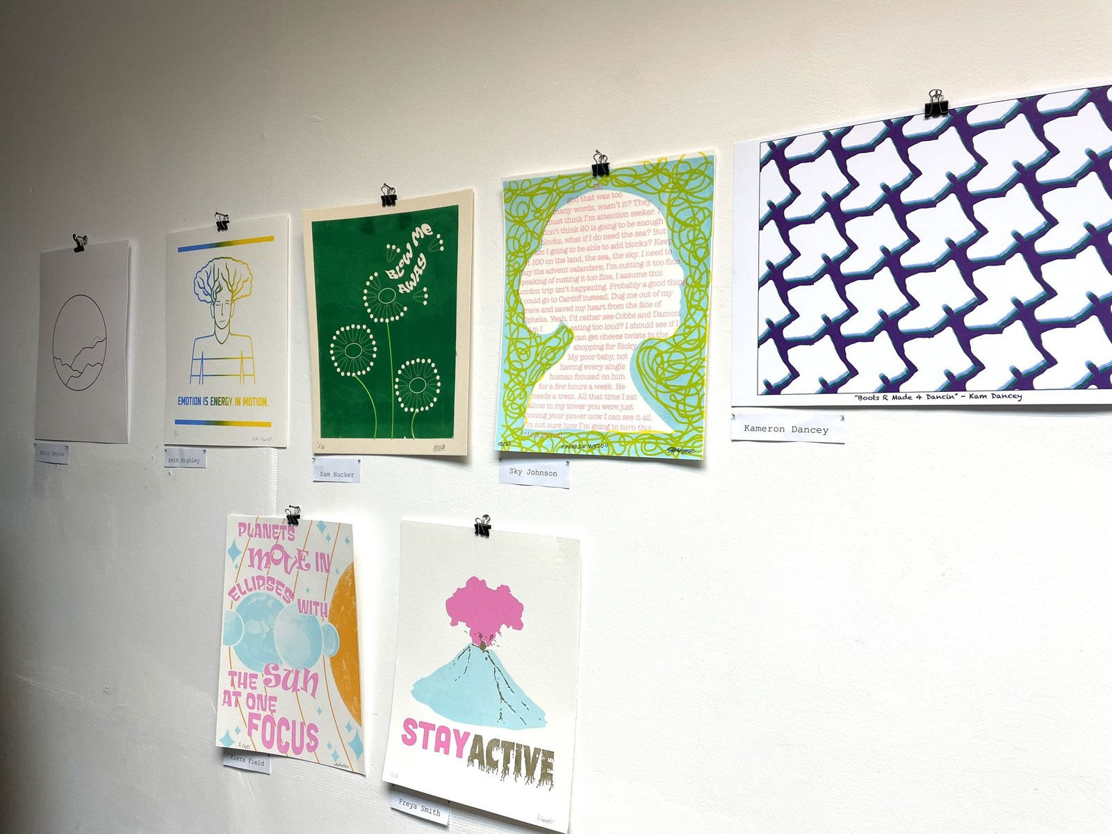 Student's work on display at exhibition